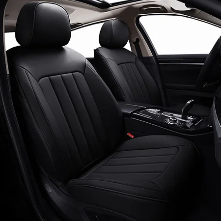 Black Standard Пользовательские кожаные чехлы для автомобильных сидений для Honda accord 7 8 9 civic CRV CR-V FIT vezel jazz 2016автомобильные чехлы для сидений - Название цвета: Black Standard