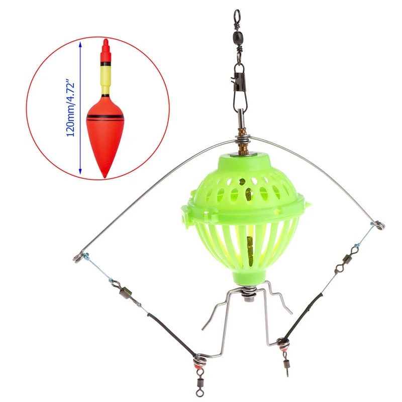 Multi Functional Trap Spring Cage Fish Hook For Sea Night Lake