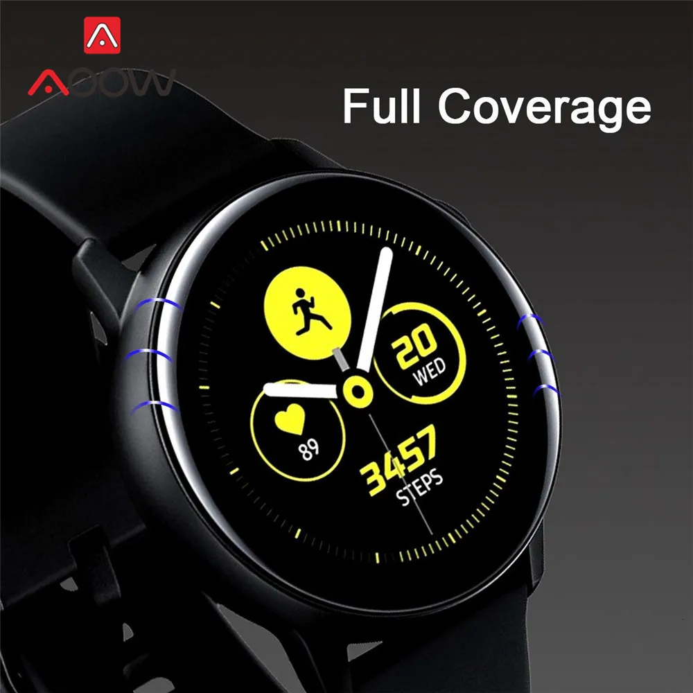 2 шт Защитная пленка для экрана samsung Galaxy Watch Active2 40 мм 44 мм Active 2 3D изогнутая прозрачная пленка для полного покрытия R830 R820 R500