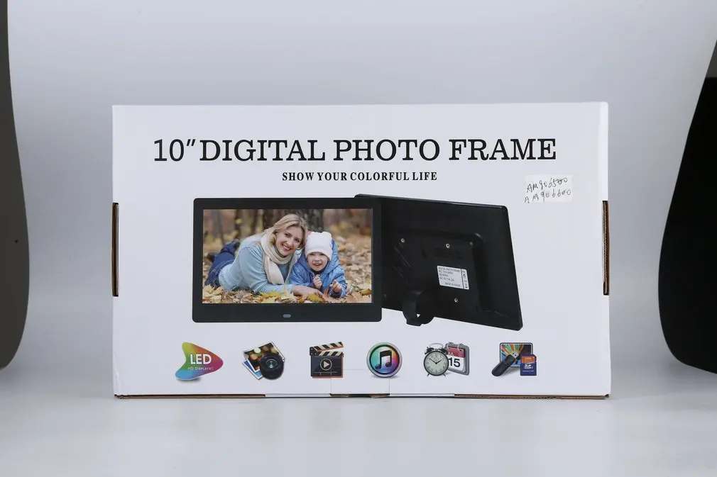 

Multifunctional Digital Picture Frame With Full Featured Wireless Remote 10 Inch LCD Screen Display Built-in Speaker