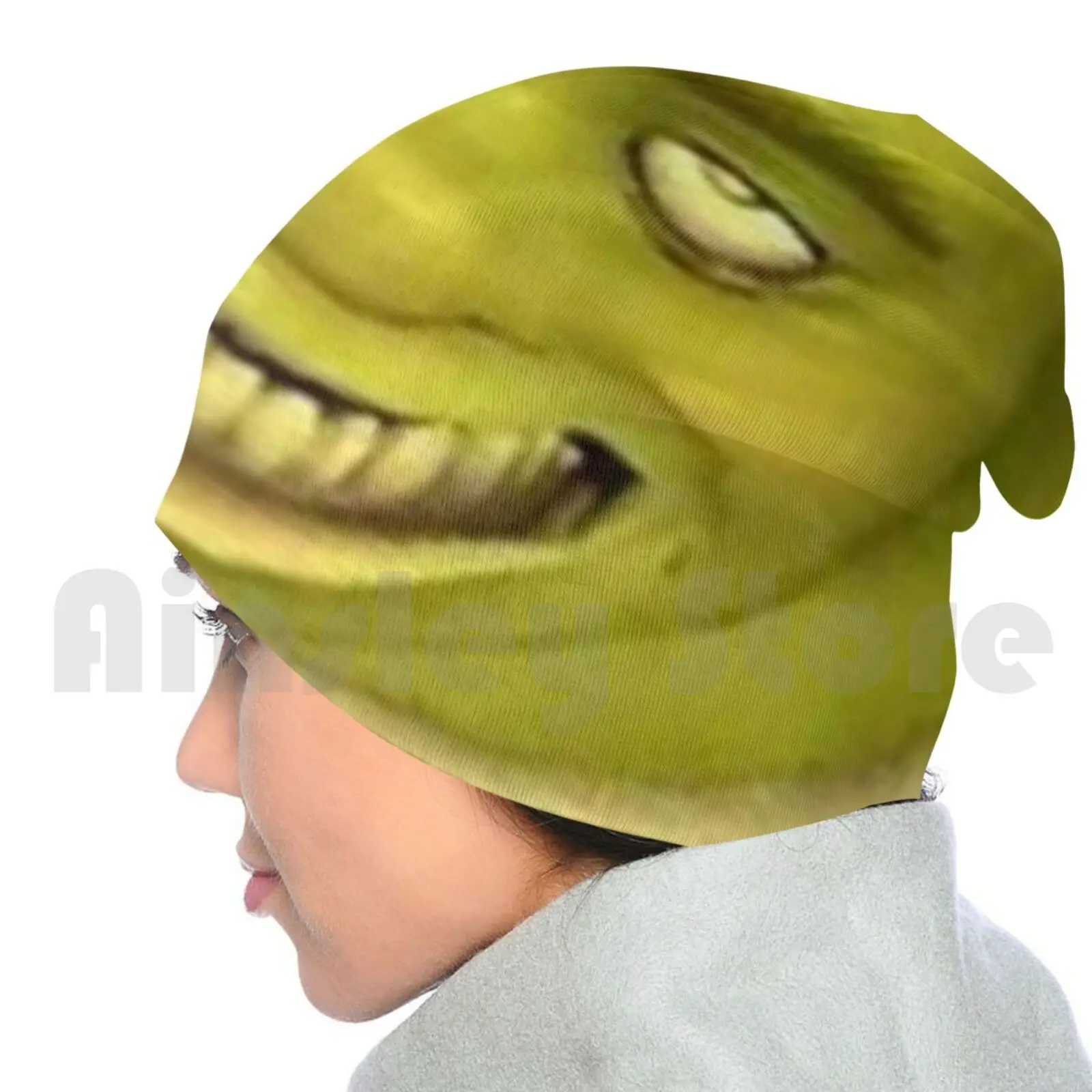 Shrek Meme Beanie Hedging Cap Diy Print Cushion Shrek Shrek Meme Shrek Meme  Face - Skullies & Beanies - AliExpress