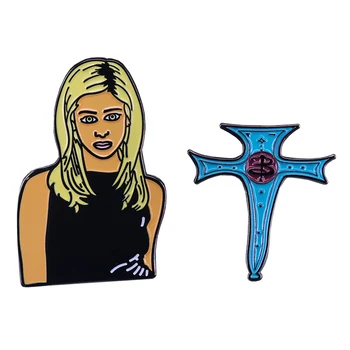 

Buffy the Vampire Slayer 2-Pack Enamel Pins Girl Power Popular Accessory