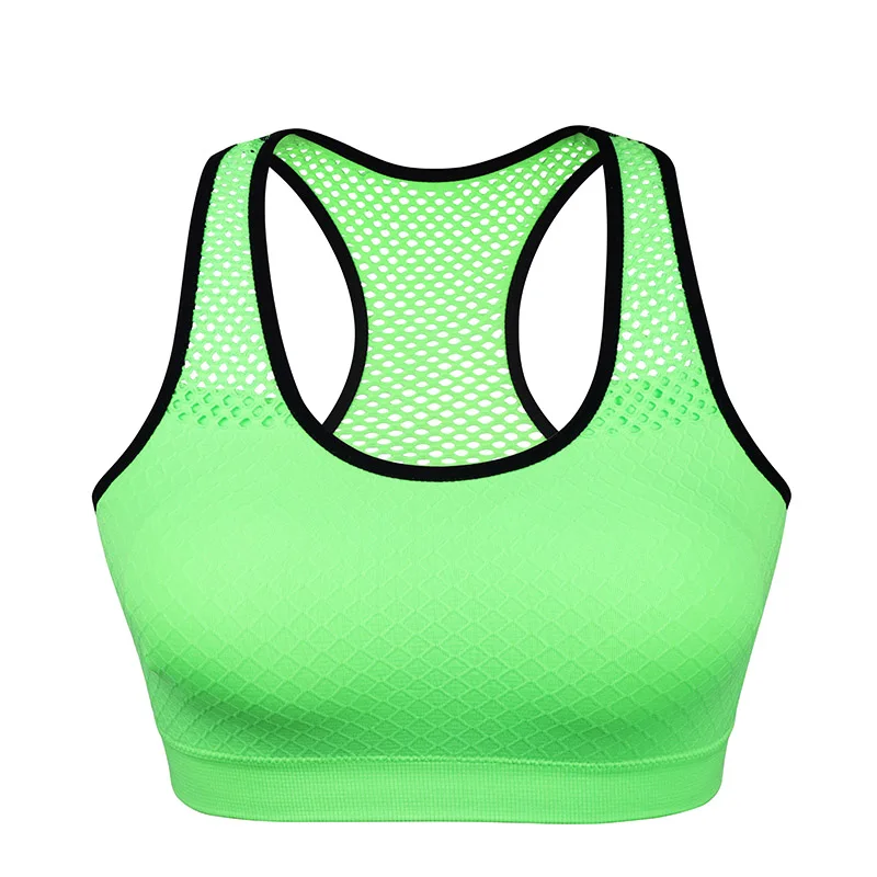 WANAYOU Breathable Yoga Gym Top,Quick Dry Women Sports Bra Top,Seamless Running Workout Crop Top,Hollow Out Yoga Shirt Tank Top