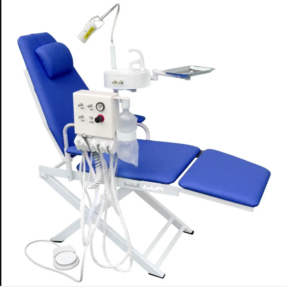 New Dental Foldable Chair Portable Dental Folding Chair +Dentist LED Exam Light