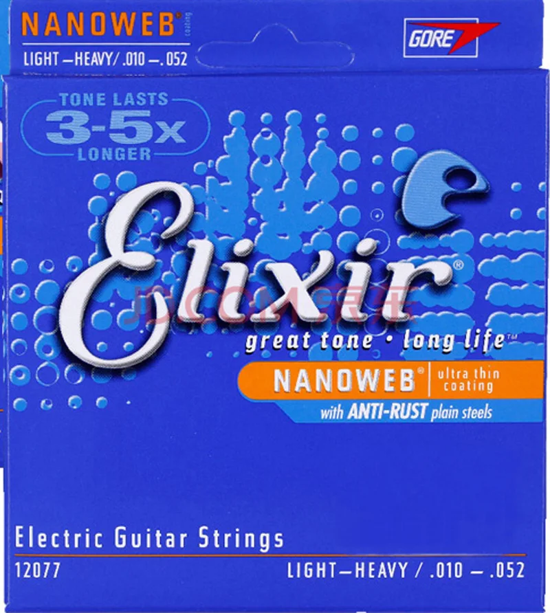12 упаковок Elixir Polyweb Nanoweb пленочное покрытие Антикоррозийная Акустическая гитара струны электрогитары струны