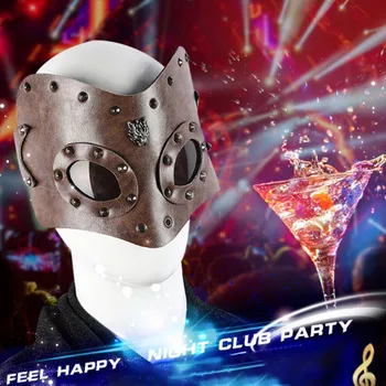 

New Arrival Mask Adjustable Leather Mask Masquerade Mask Punk Face Makeup Festival Accessories Halloween Mask Costume