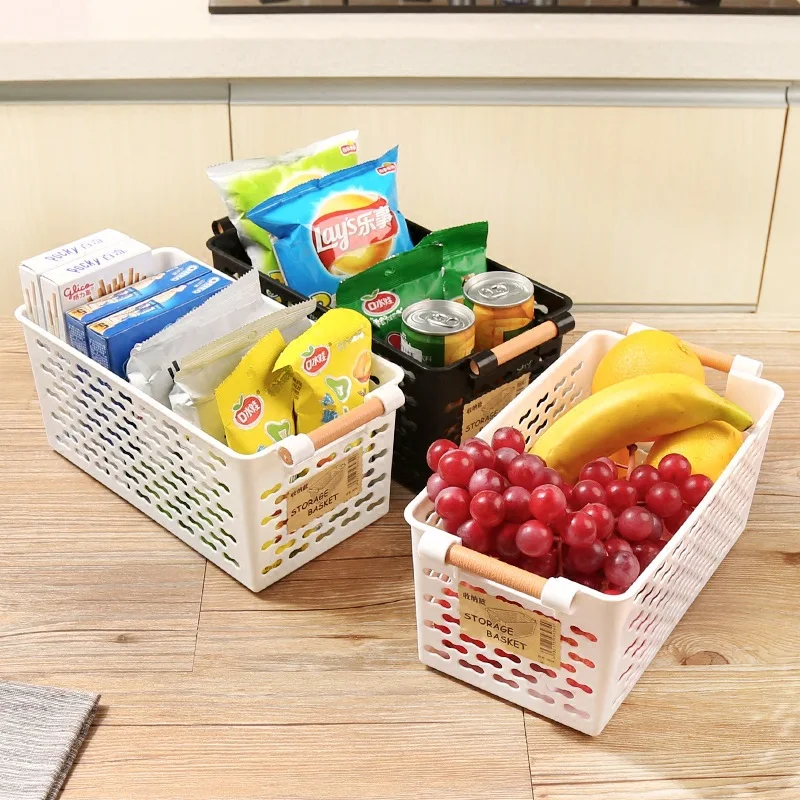 

Plastic Desktop Storage Basket Rectangular Bathroom Hand Storage Box Bath Basket Kitchen Sundry Basket Caikuang