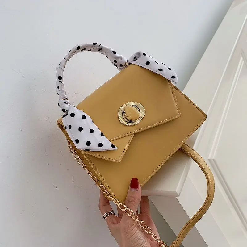 

Language meng wei Fashion PU Handbag Bag Women's 2019 New Style Korean-style Summer Silk Scarves Shoulder Bag Versatile Shoulder
