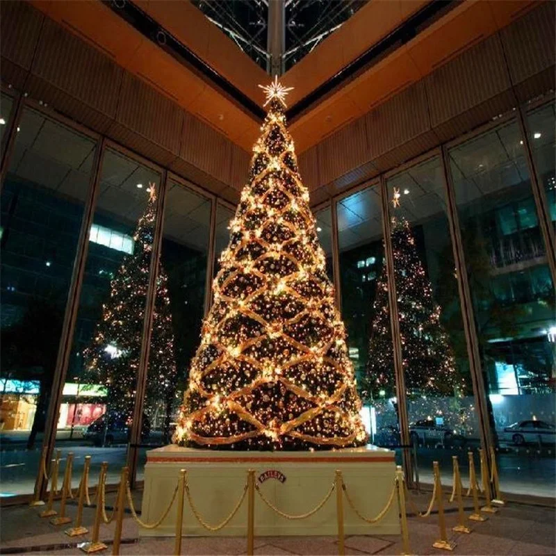 

4-20 meter Hotel Shopping Mall Outdoor Scene Christmas tree Decoration Large Steel Frame xmas Artificial Trees festival Supplies