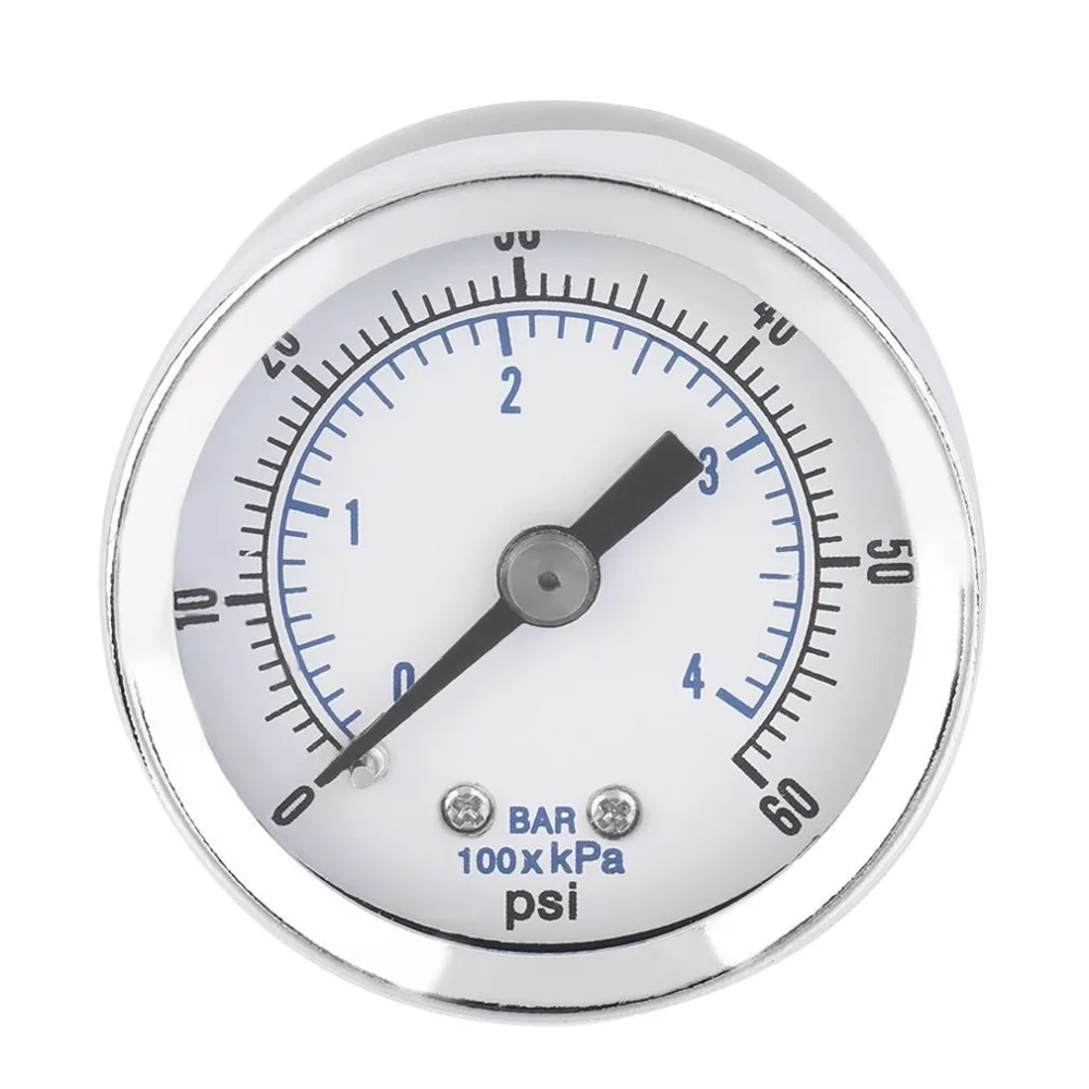 Qz0031 1/8 Npt Air Compressor Hydraulic Pressure Gauge 0-60 Psi Back Mount Hydraulic Pressure Gauge High Precision
