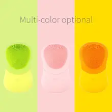 3 Colors Silicone Ultrasonic Vibration Pore Cleanser Waterproof Facial Brush Electric Massager Facial Cleansing Brushes