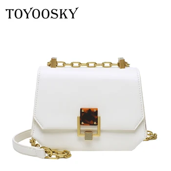 

TOYOOSKY Contrast Color Leather Crossbody Bags For Women 2020 Travel Handbag Fashion Simple Shoulder Messenger Bag Ladies Purse