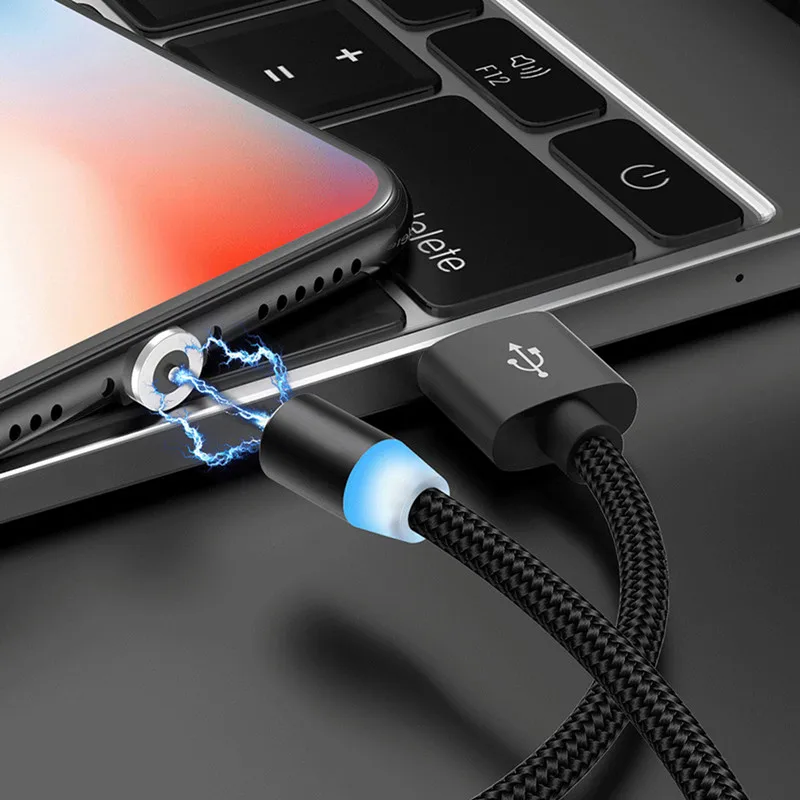 Магнитный usb кабель Type C для быстрой зарядки телефона зарядный Micro USB Samsung Xiaomi