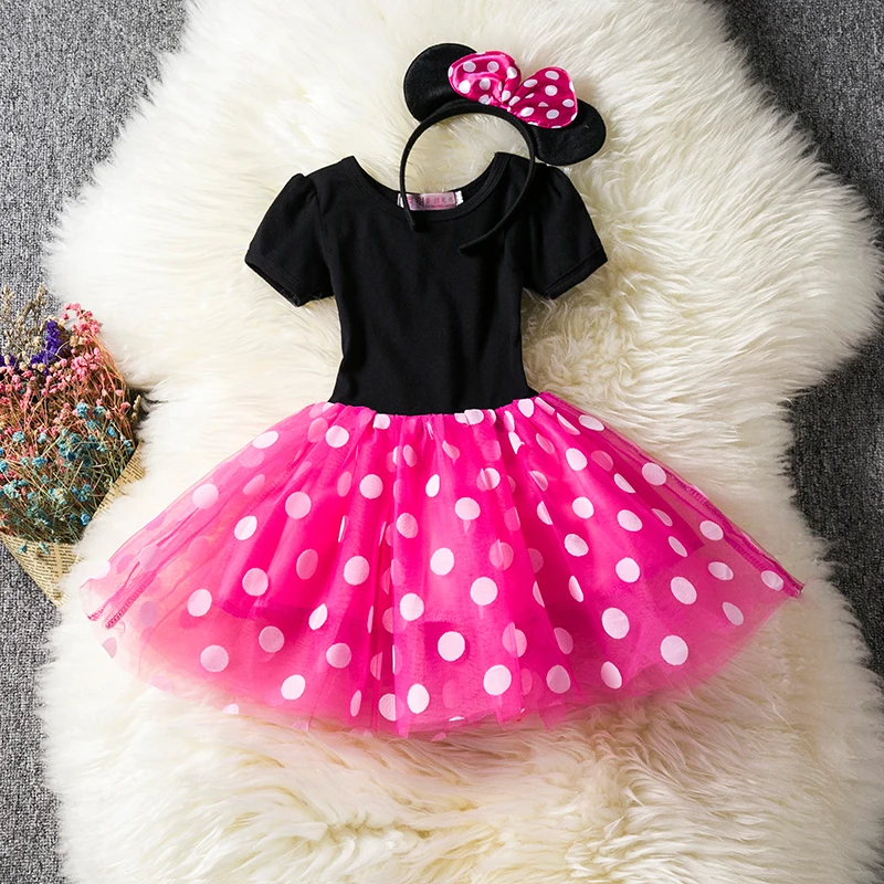 Mini Mouse Baby Girl Dress 2-6 Yrs Cosplay Princess Costume for Girls Kids Birthday Christmas Party Polka-Dot Dresses Clothing cocktail dresses