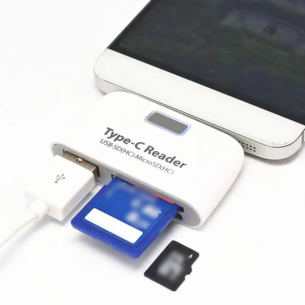 Type C и micro USB и USB 3 в 1 OTG кард-ридер высокоскоростной USB2.0 Универсальный OTG TF/SD для Android компьютера удлинители