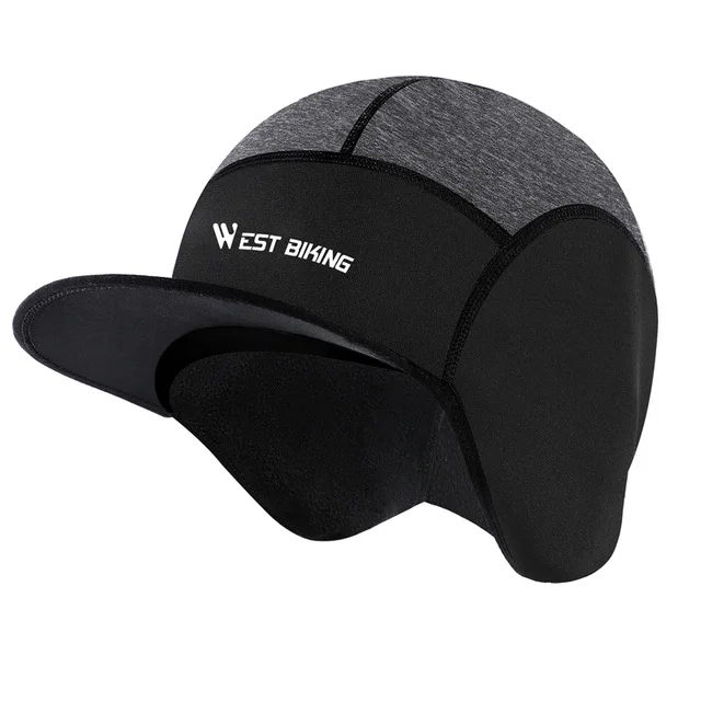 men cap WEST BIKING шапка для велоспорта зимняя теплая шапка для шлема ветрозащитная мотоциклетная шапка с наушниками для велоспорта Sking для бега спортивная шапка s - Цвет: men cap