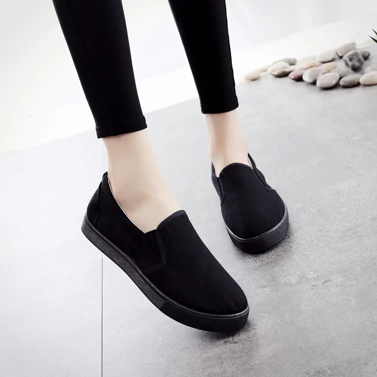 

2019 cloth shoes small white flat bottom breathable student board shoes factory direct