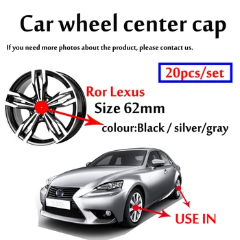 

100pcs 62mm 60mm car Wheel Center Hub Caps rim covers 3D emblem Badge for Lexus ES300 IS300 GS430 RX330 GS300 car Accessories