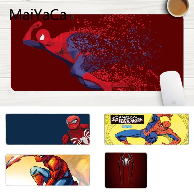 MaiYaCa ваш собственный коврик Marvel Человек-паук компьютерная игровая мышь коврики для ноутбука игровая мышь Lockedge коврик для мыши игровой коврик для мыши