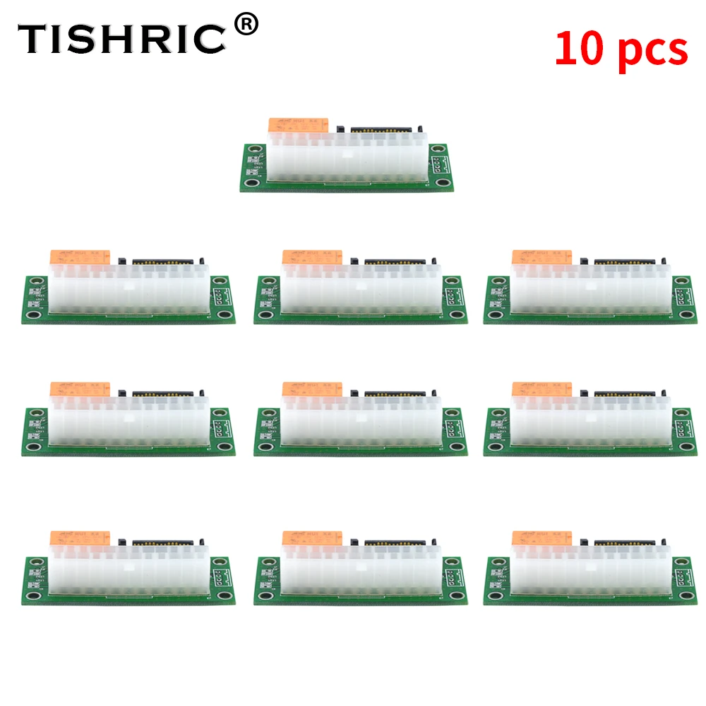 5/10 шт. TISHRIC 24Pin к SATA/4Pin ATX Molex двойной блок питания синхронизация стартер удлинитель