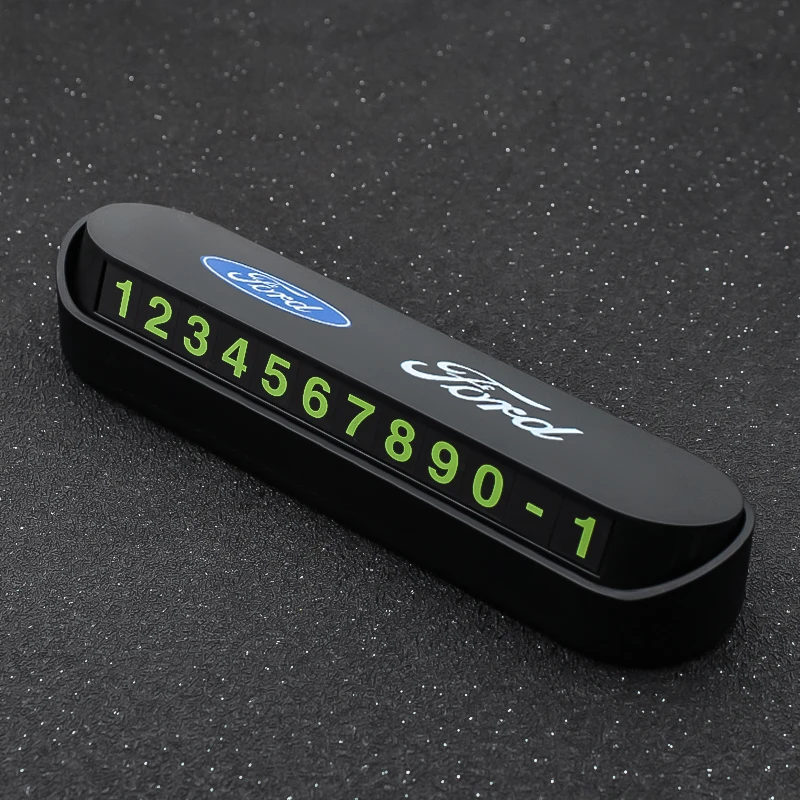 

Car Styling Temporary Parking Card Phone Number Card Plate Hide design For Ford Focus 2 3 1 MK2 MK3 MK1 Fusion Auto Accessories