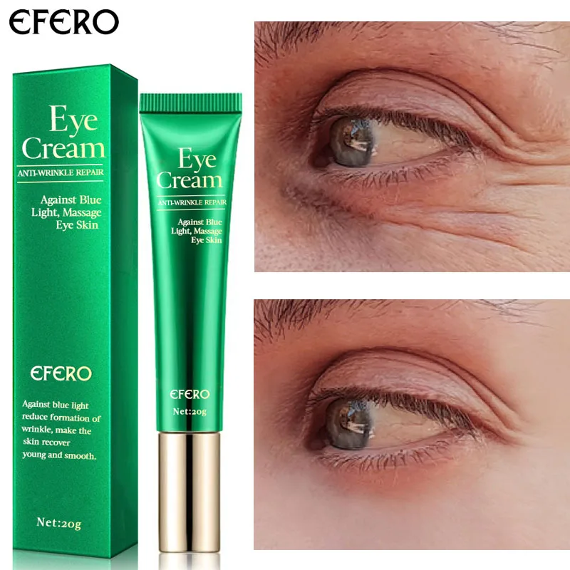 

EFERO Anti-Wrinkle Eye Cream Against Blue Light Anti Aging Repair Remove Dark Circles Eye Bags Anti-puffiness Skin Care