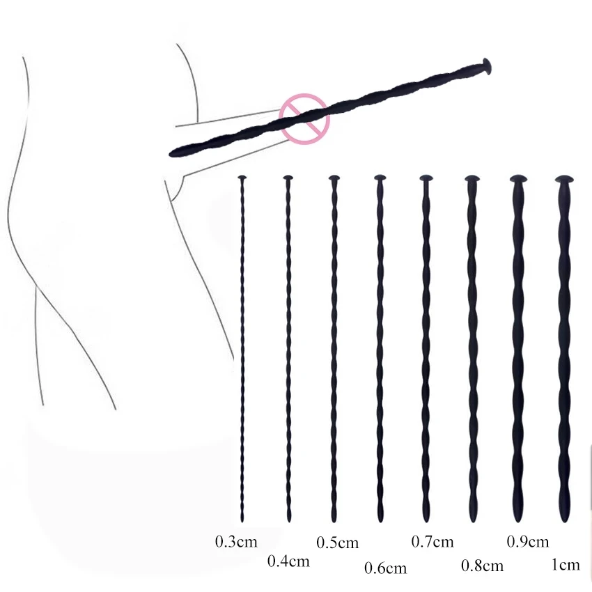 Silicone Urethral Penis Stimulant Dilator Urethral Rod Catheter Sex Toys Horse Eye Stick For Male BDSM Plug penis sex toys