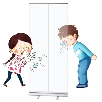 

SWANSOFT Portable Clear Floor Standing Sneeze Guard