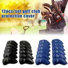 12pcs/set Portable Pu Golf Club Iron Covers Protector Set 19 Dropship Golfs Cover D11 D5f2