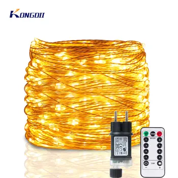 5M/100M LED String Lights Garland 30m 50m Street Fairy Lights Christmas Led Outdoor Remote For Patio Home Tree Wedding Decor 1
