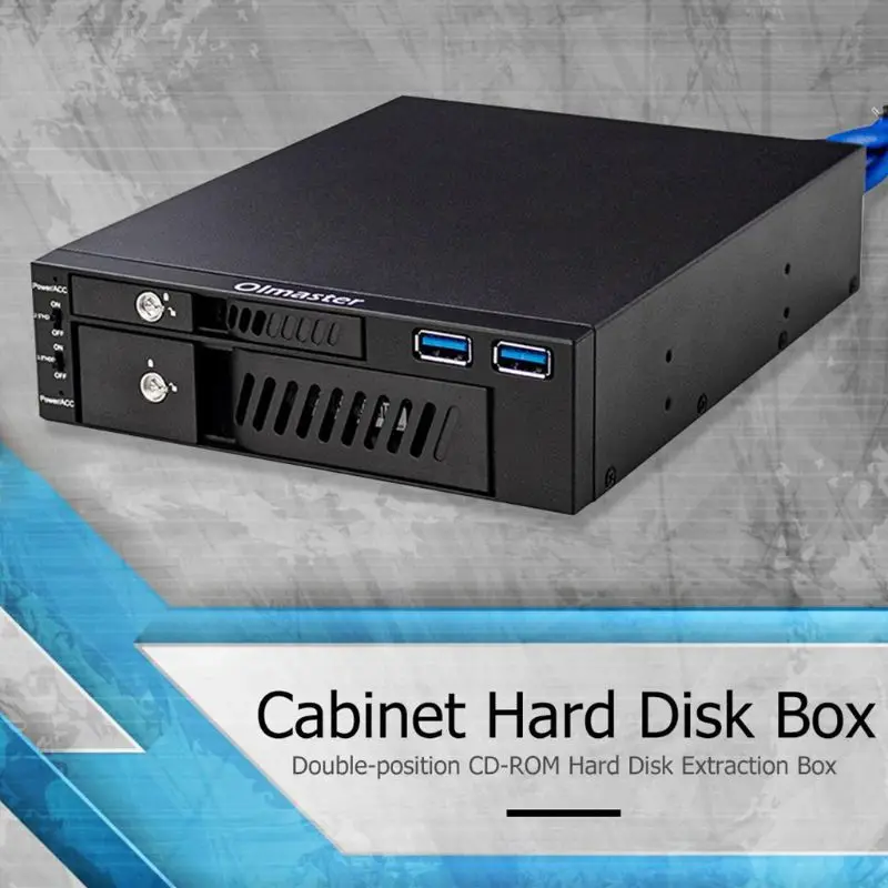 MR-6203 2.5/3.5 Inch Internal HDD SSD Case Box Dual USB Optical Drive Mobile Rack Station Hard Disk Enclosure For Desktop PC Com Internal Hard Drive Hard Drive Mechanical Hard Drive