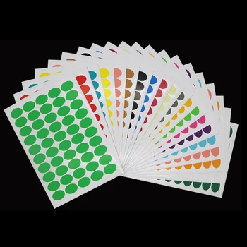 

Waterproof Colorful Dot Label Sticker Write Self-sticking A4 Size Printer Paper Oval Laser Pinhole Cosmetic Month Lipstick Mark