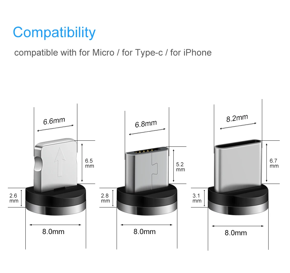 1 м 2 м Магнитный Micro USB кабель для iPhone samsung huawei usb type C Магнитный зарядный кабель USB C кабели для мобильных телефонов