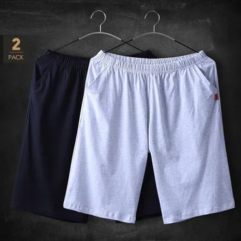 

2PACK 100% Cotton Men's Sleep Shorts Lounge Sleepwear Man Nightwear Shorts Bottoms for Men Cotton Sleeping Shorts Pygamas Pants