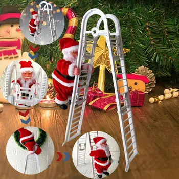 

Economical Electric Santa Claus Climbing Ladder Doll Music Kid Toy Xmas Decor Gift ds99