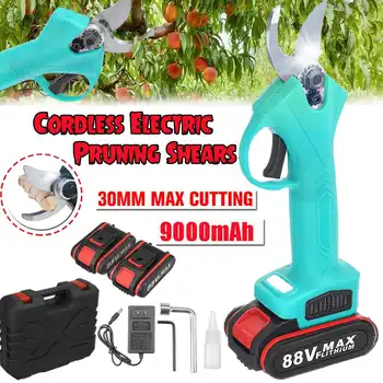 

88V Cordless Electric Pruning Shear with 9000mAh Lithium-ion Battery Efficient Fruit Tree Bonsai Pruner Branches Cutter