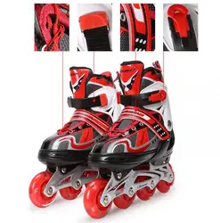 Polypropylene-Pp Adjustable Roller Inline Skates Professional Slalom Roller Skating Shoes Sliding Free Skate For children size L