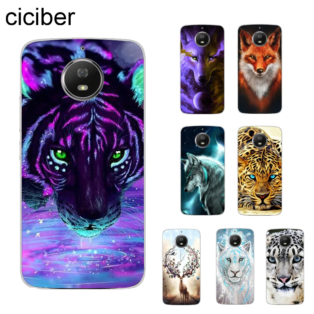Милый чехол ciciber с львом и тигром для Motorola Moto ONE C Z2 Z3 G5 G4 G5S G6 P30 E3 E4 E5 Plus Play Power X4 M