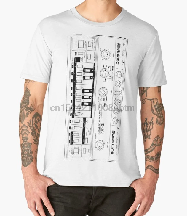 Мужская хлопковая футболка с принтом и круглым вырезом футболки Roland TB-303 женская