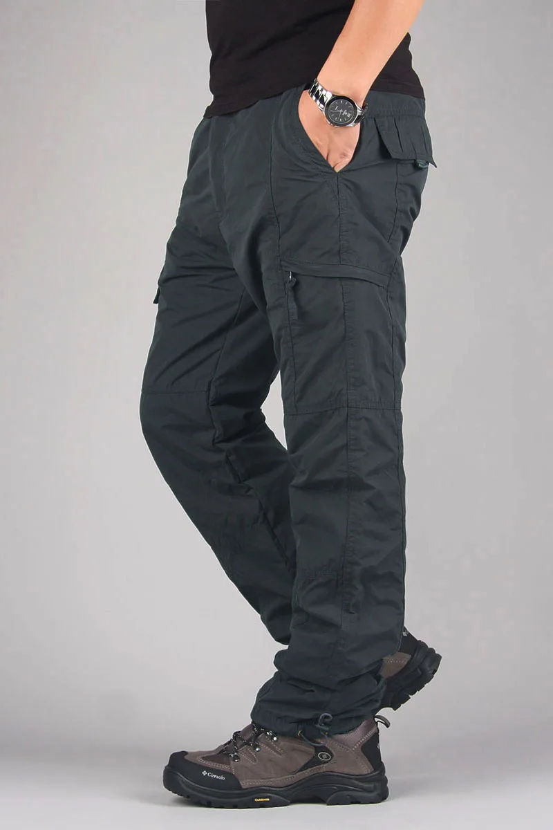 Большие размеры 3XL мужские зимние Утепленные флисовые брюки карго мужские повседневные хлопковые военные тактические мешковатые Joger брюки теплые длинные брюки