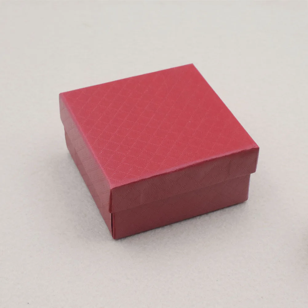 7.5x7.5x3.5cm Red Wholesale Colorful Jewel Necklace Bangle Earring Package Case Small Present Gift Box Cake Cookie Wedding Packaging Boxes - Цвет: 7.5x7.5x3.5cm Red
