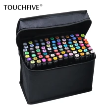 TOUCHFIVE 30/40/60/80 цветов Двойная голова художественные маркеры на спиртовой основе эскиз Маркеры Ручка для рисования анимация художественные принадлежности