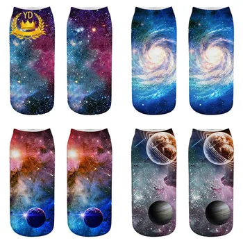 

Universe Starry Sky Pattern 3D Print Women's Sock Women Children Cute Ankle Socks
