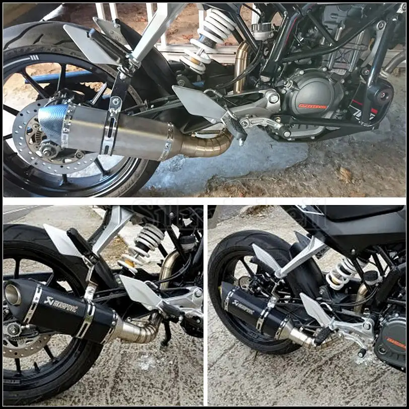 DUKE125 DUKE200 DUKE250 DUKE390 RC390 akrapovic выхлопная труба для мотоцикла без шнуровки полная система для KTM DUKE 125 200 250 390