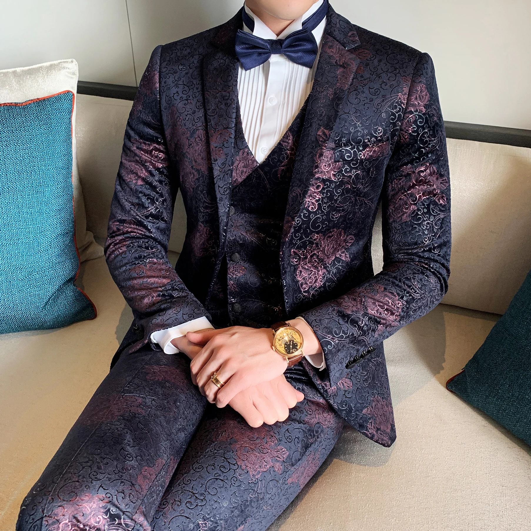 Костюм Де Люкс Pour Homme в стиле барокко Vestito Matrimonio Uomo королевские мужские роскошные