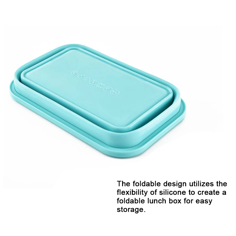 Silicone Collapsible Lunch Box Food Storage Container Bento Microwavable Portable Picnic Outdoor Camping Lunch Box