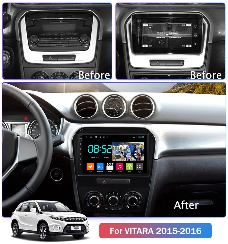 Android 8,1 автомобильный DVD 1din мультимедиа Navi система для Suzuki Vitara- Автомобильный gps навигатор головное устройство BT SWC wifi