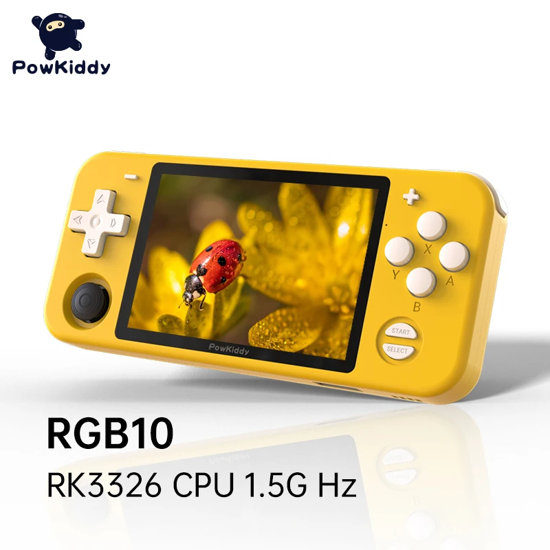 Консоль игровая POWKIDDY RGB10 с открытым исходным кодом 3 5 дюйма чипом RK3326|Портативные