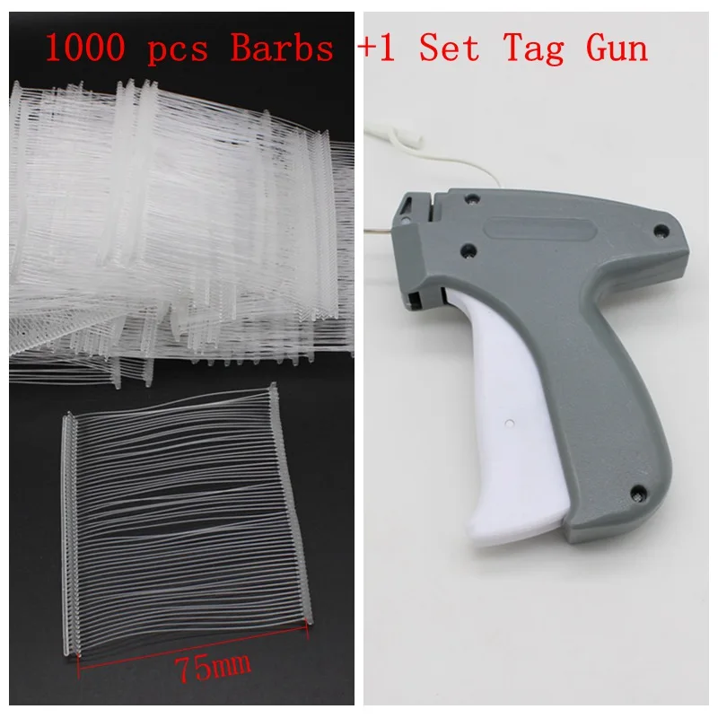 1set Tagging Gun +1000pcs or 5000 pcs 35mm black Barbs, Clothing Garment  Price Brand Label Tagging Price Clothes Tag Gun