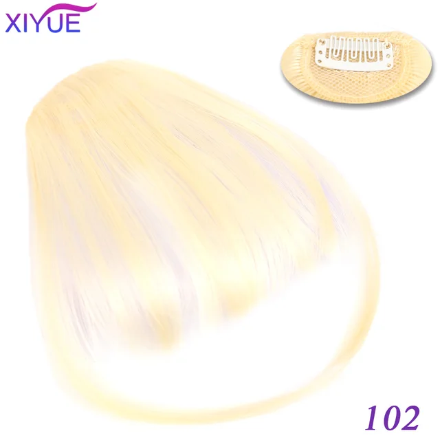 Black/Light Brown Clip In Hair Bangs Hairpiece Accessories Synthetic Fake Bangs Clip In Hair Extensions Clip In Hair Pieces P16/613